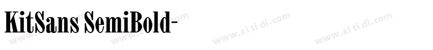 KitSans SemiBold字体转换